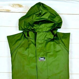 Helly Hansen Green Hooded Raincoat